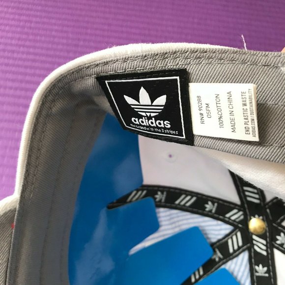 Adidas Originals Trefoil Relax StrapBack Cotton White Sport Cap Adjustable Hat - Picture 10 of 10